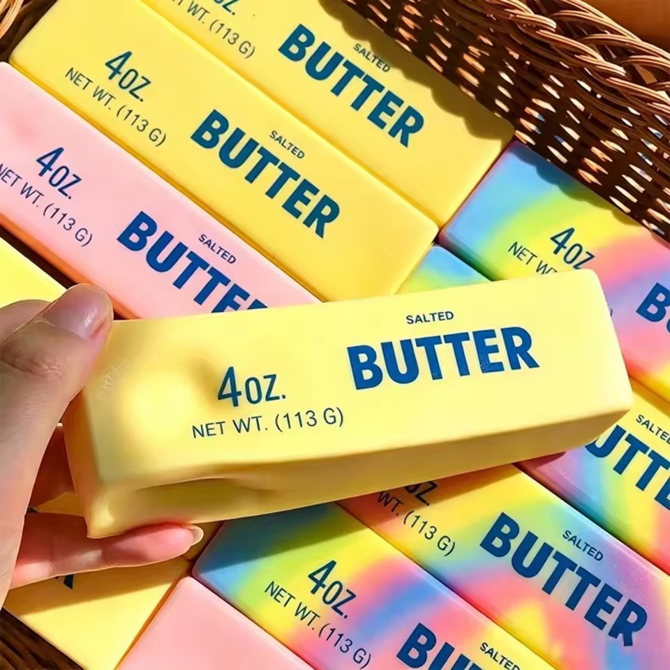 Party Games For Adults And Kids - 1 Stück Butter-Käse-Stick Squishy-Spielzeug Fidget-Gadget Stressabbau